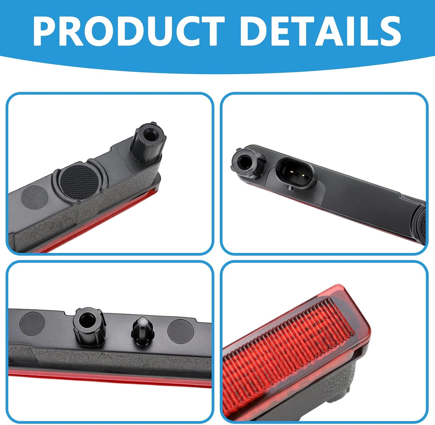 Center High Mount Stop Light Compatible with Jeep Gladiator 2020 2021 2022 2023 2024 2025 Third Brake Light 3rd Brake Light Replaces ‎923-297 68338388AC