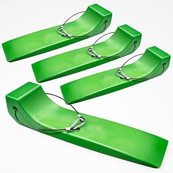 4 Pack Tire Skates for Tow Truck Wrecker, Heavy Duty Machinery Skates 4000 lbs Load, Skate Wheels, Tow Truck Accessories & Equipment, Flatbed Towing Accessories Green