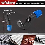 Wostore Eccentric Flaring Tools Set and Tube Cutter Kit for 7 Dies Sizes 3/16-3/4inch Refrigeration HVAC 45 Degree Heavy Duty - 5