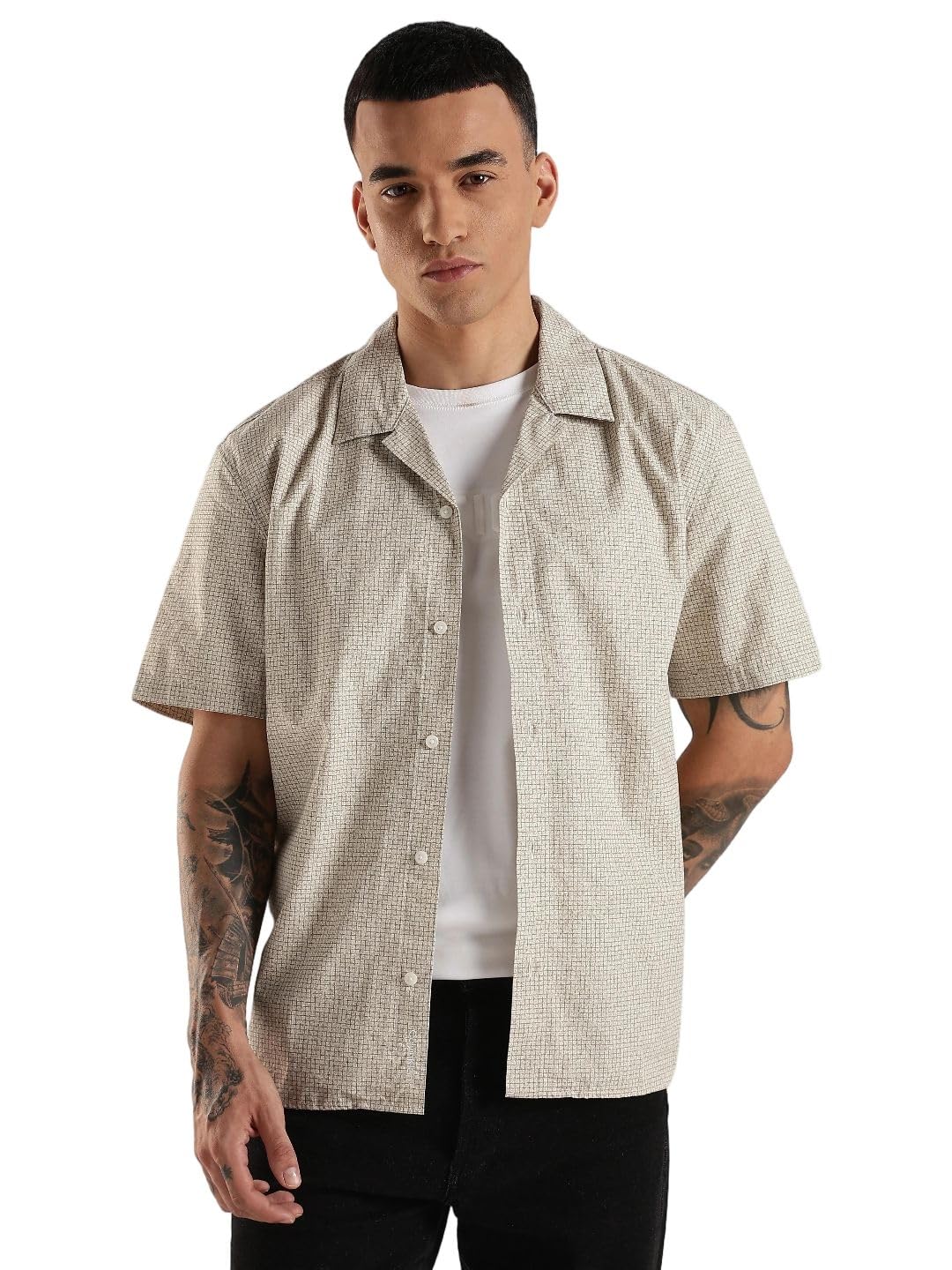 Printed Relaxed Fit Cotton Shirt