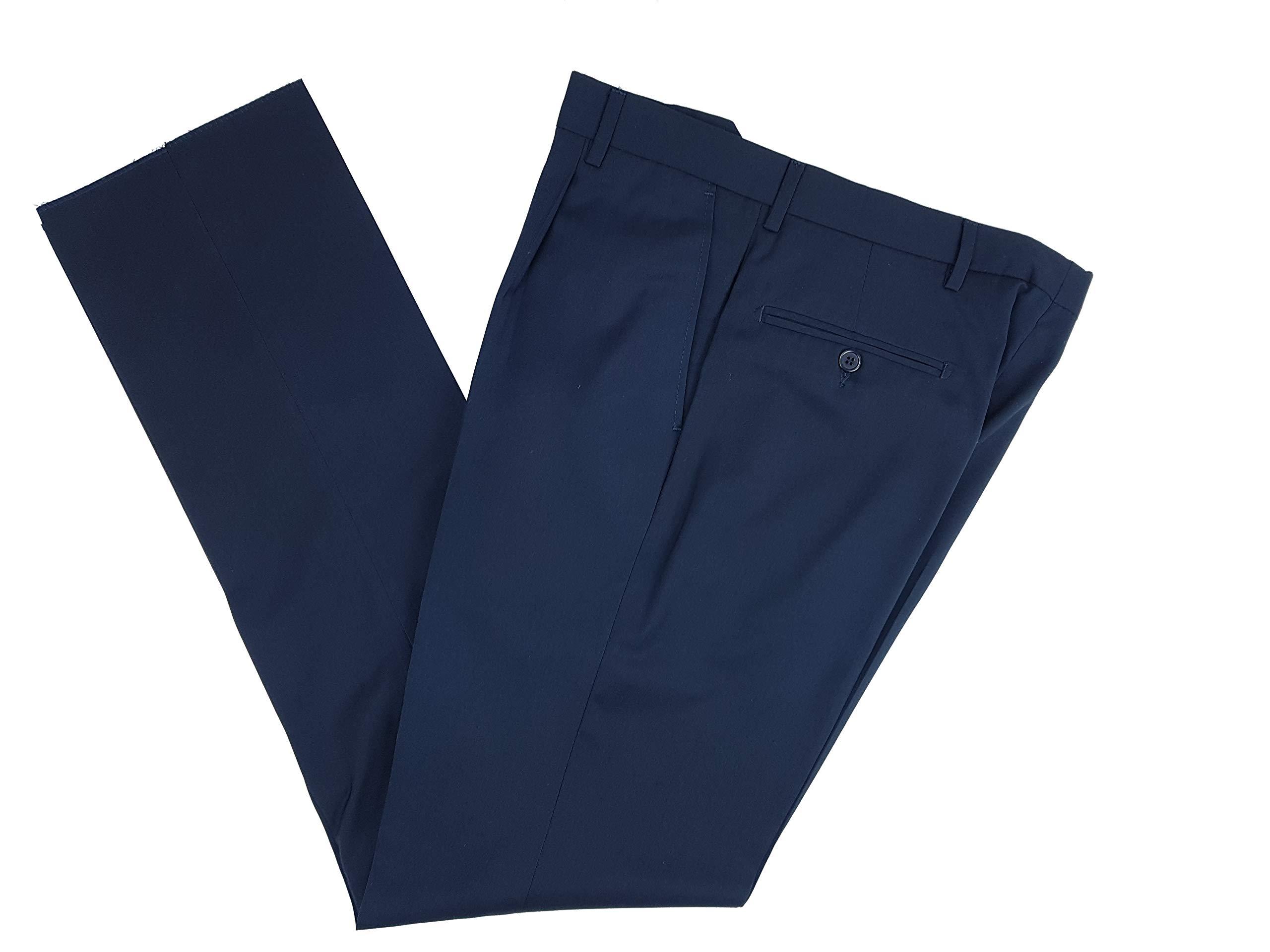 Alfio Collection Pantalone Uomo Classico con Pens Cavallo Alto Gamba Larga Elegante Leggero Estivo 50 52 54 56 58 60 62 64