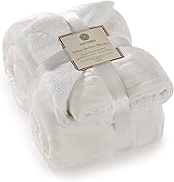 Vista 58 de Genteele Manta de Tiro Sherpa Súper Suave Reversible Ultra Lujosa de Felpa, 40 x 50 pulgadas, Negro/Gris