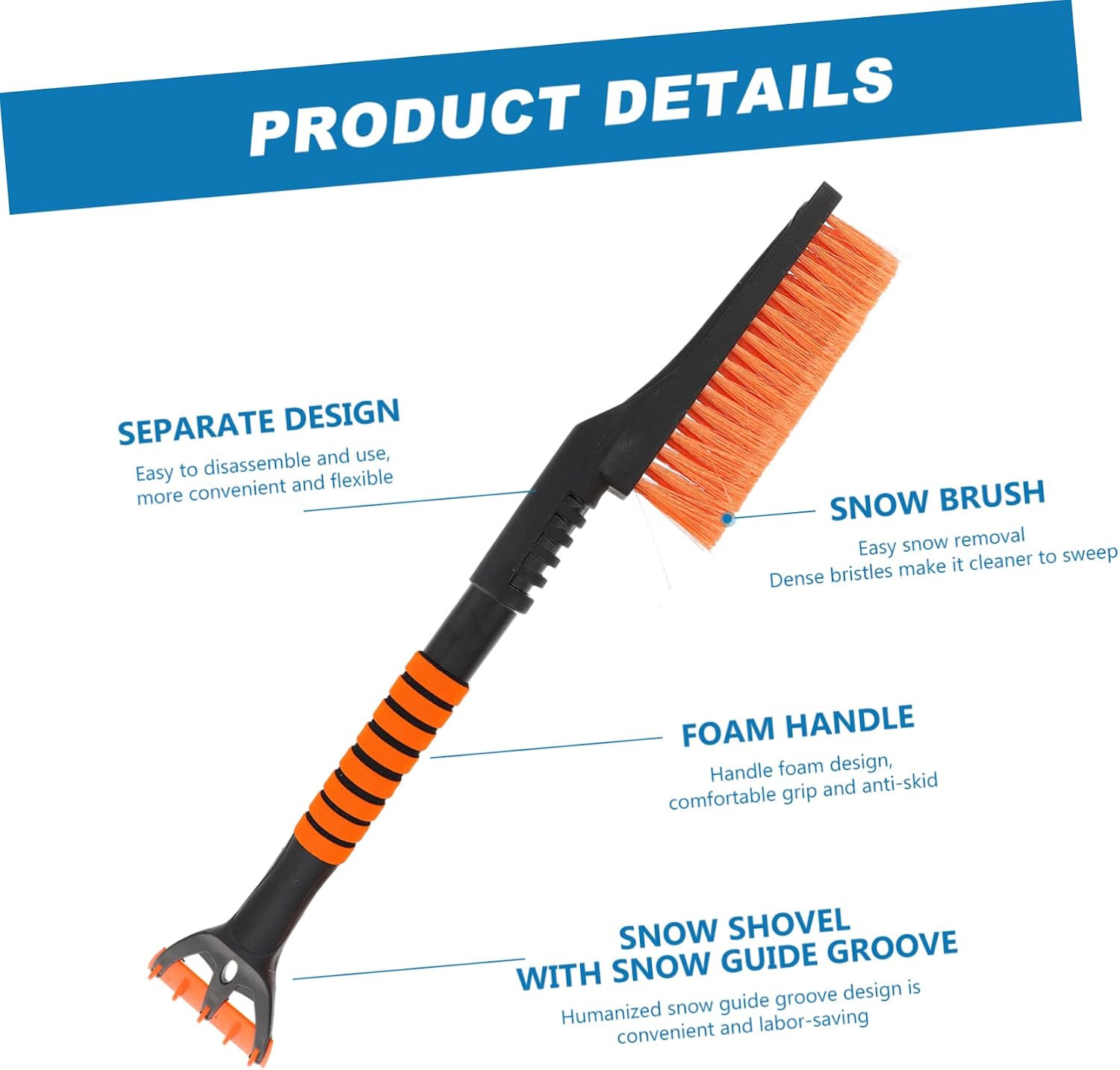 Car Snow Brush Ice Scraper Detachable Shovel for Car Windshield Cleaning Brush