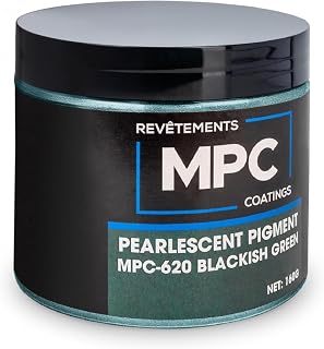 Master Protective Coatings MPC Pearlescent Epoxy Pigment Powder, Industrial-Grade Metallic Floor Coating Additive, 160 Grams, Blackish Green