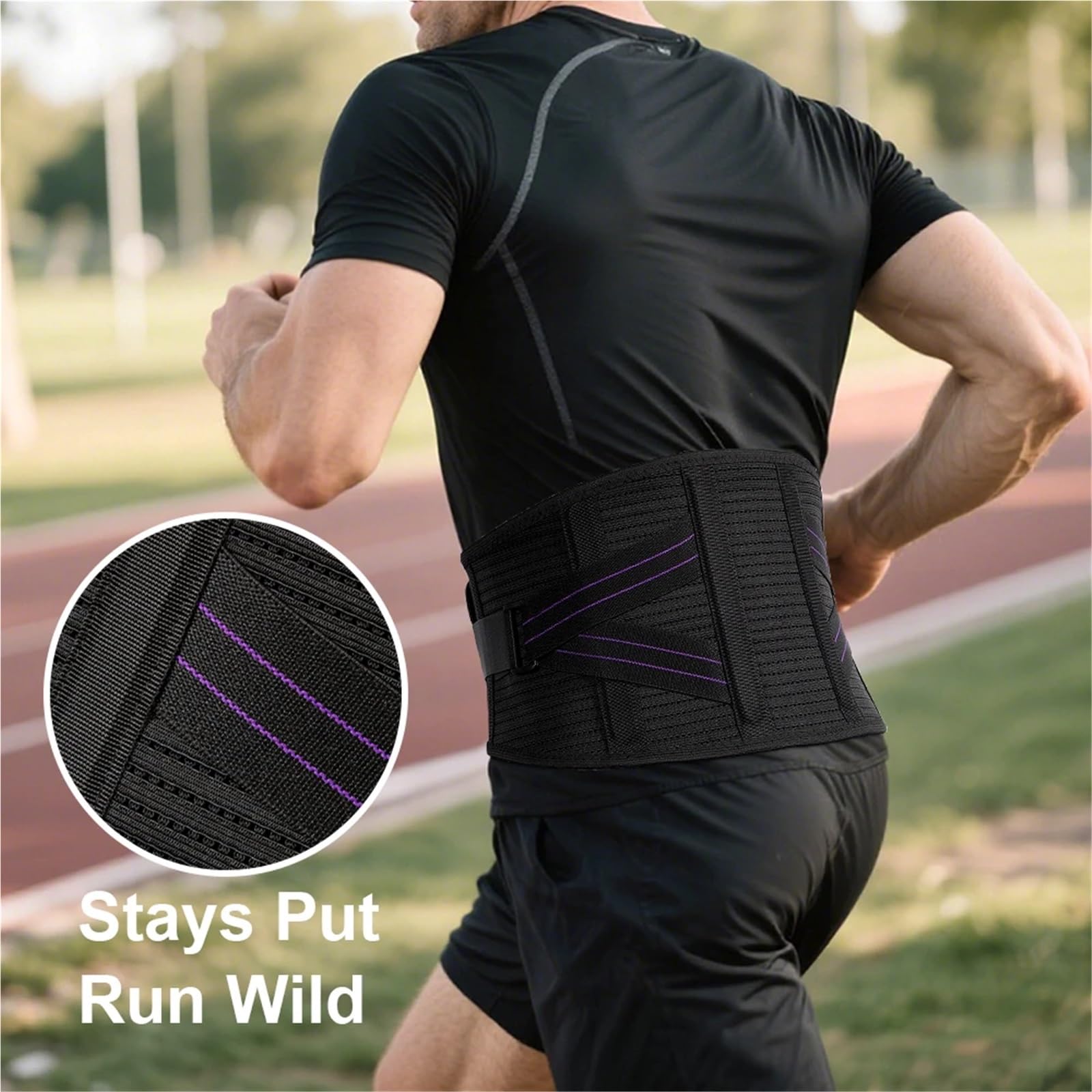 Fascia Lombare Supporto Cintura di supporto lombare for il dolore, cinghie regolabili(XL)