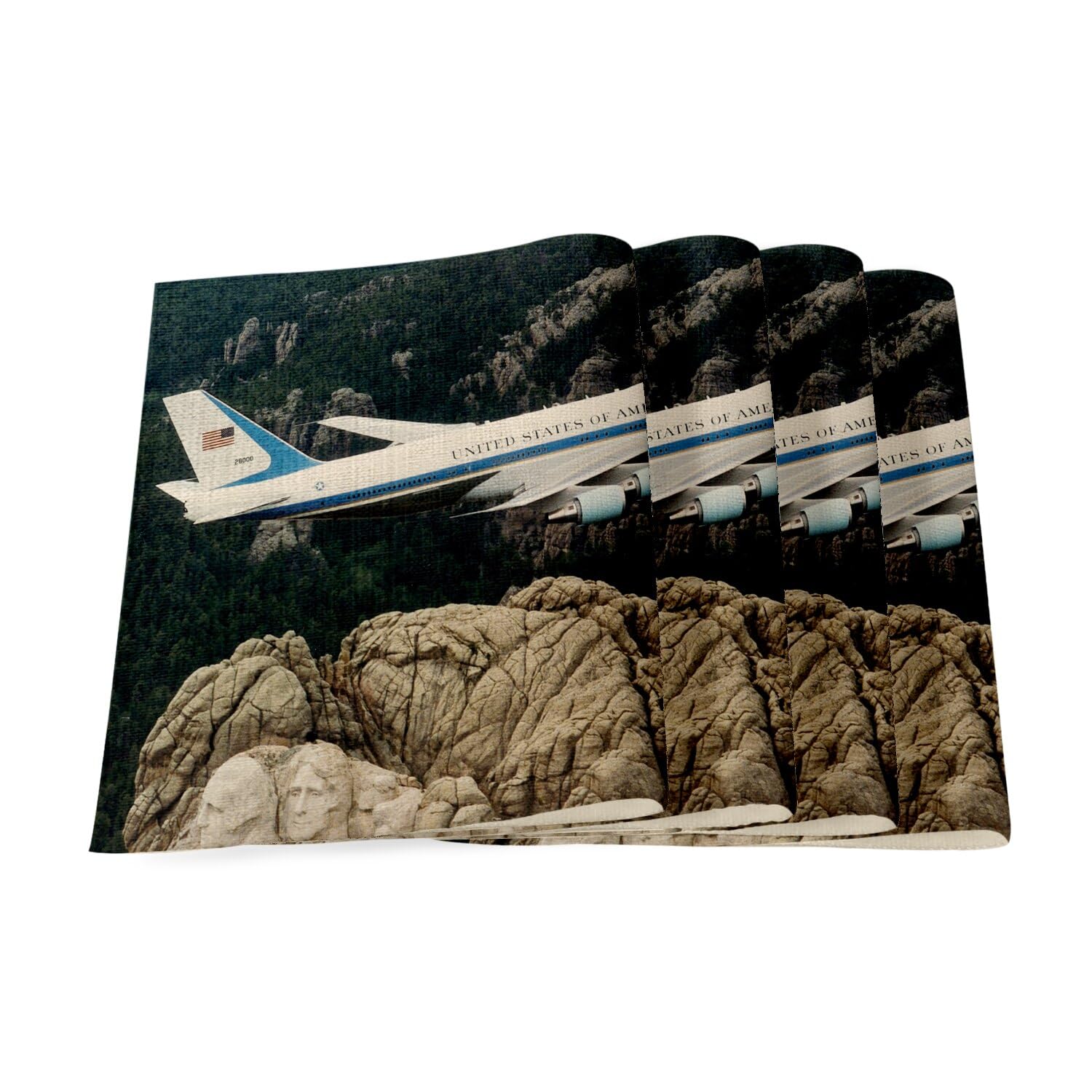 Set de table en lin Air Force One : grand format haut de gamme pour décoration de table d'exception