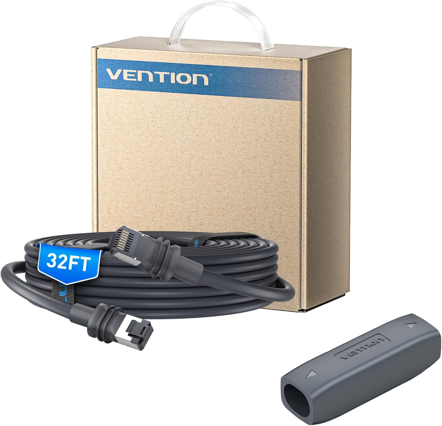 VENTION Starlink Gen 3 Complete Extension Kit: 35ft High-Speed Waterproof Ethernet Cable & IP68 Cable Coupler for Starlink V3/Mini