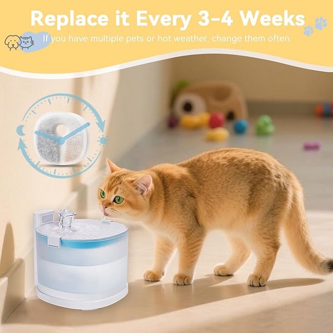 Pack de 16 Filtros de Repuesto para Fuente de Agua para Gatos E1/E1+ miniatura 6