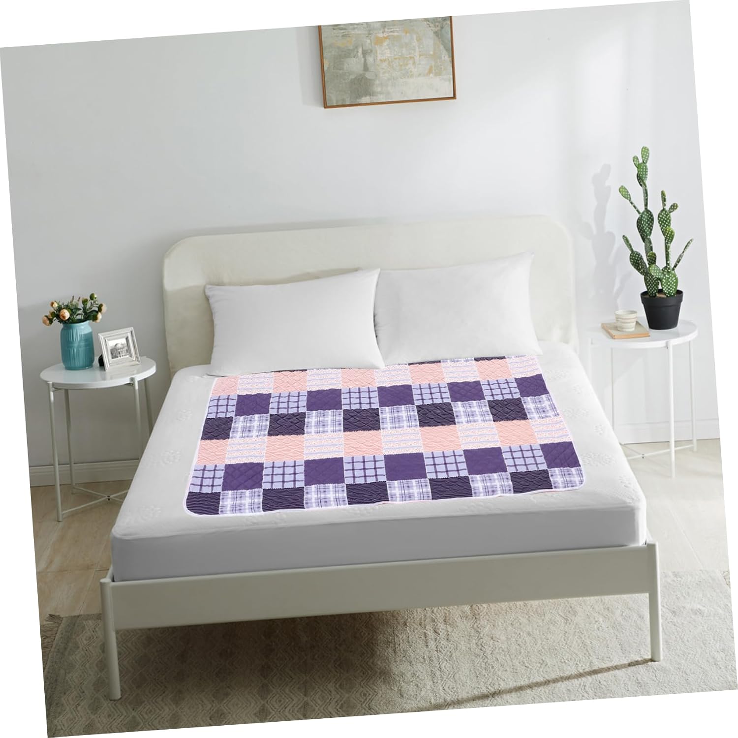 NOLITOY Reusable Bed Pad for Elderly Incontinence Comfortable and Absorbent Mattress Protector Non-Slip Washable Pee Pad for Bed Couch Sofa