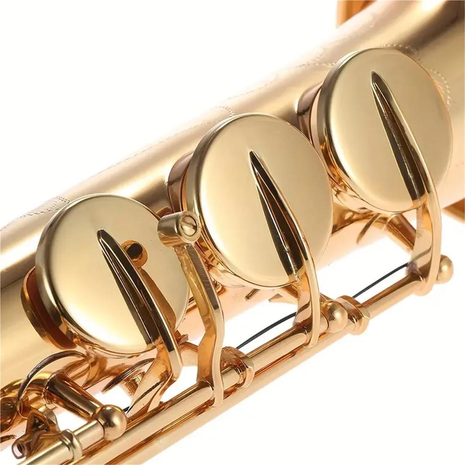 Saxophone soprano droit en laiton si bémol, instrument à vent en bois, motif sculpté naturel, avec sac de piano et accessoires Saxophone Professionnel