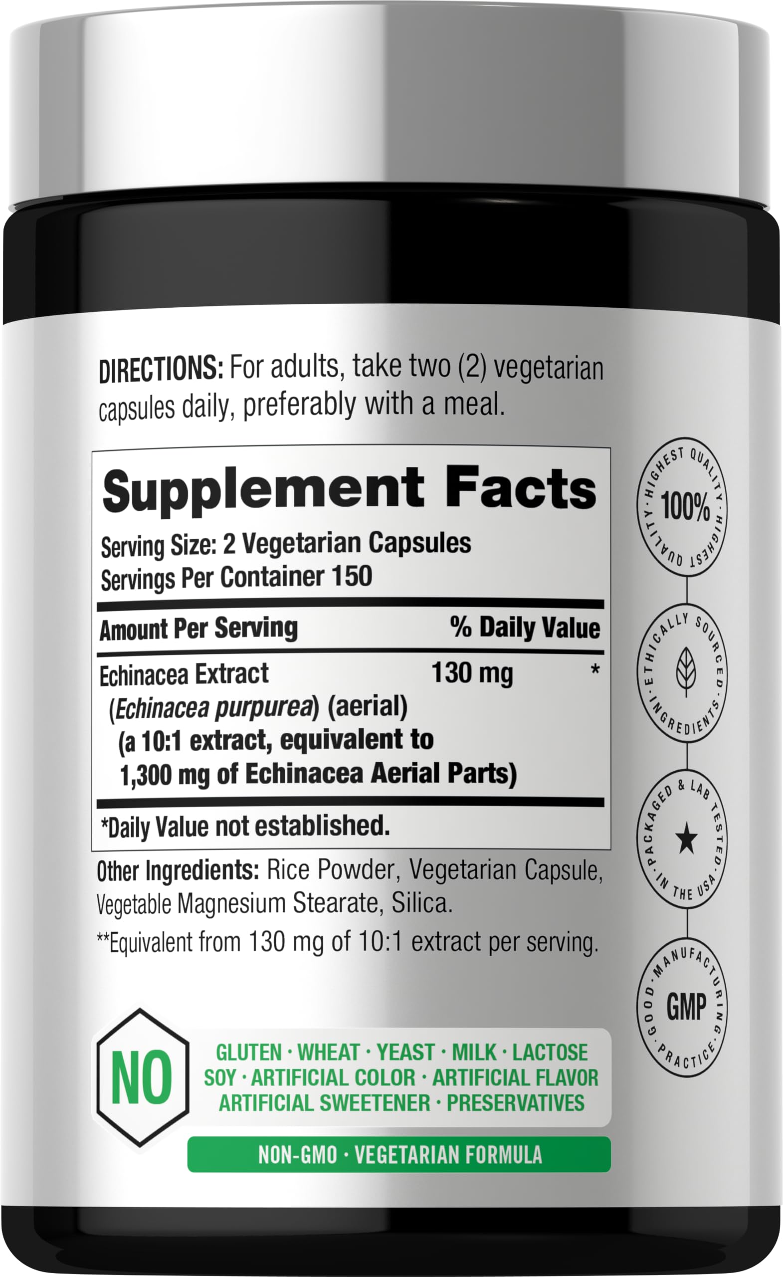 Horbäach Echinacea Extract Capsules | 300 Count — Amazon image 2