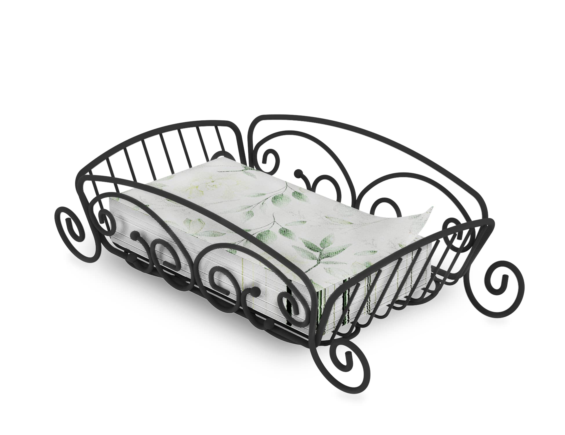 LEVIMETREE Guest Towel Black Napkin Holder Guest Towel Holder for Tables Modern Serviette Holder Tissue Dispenser Perfect for Outdoor Events -Dining Table Napkin Holder, Home Décor Bathroom Trays