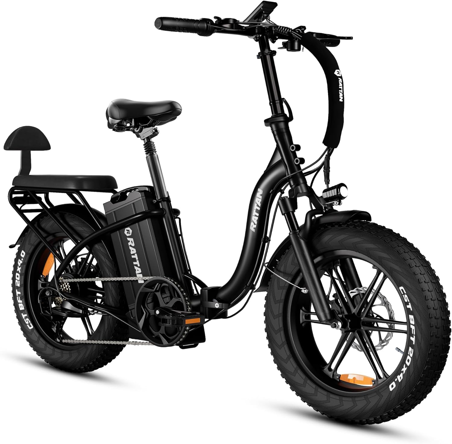 R Rattan Folding Electric Bike 750W, 7-Speed, 48V, Togo Ubuy - Main Image