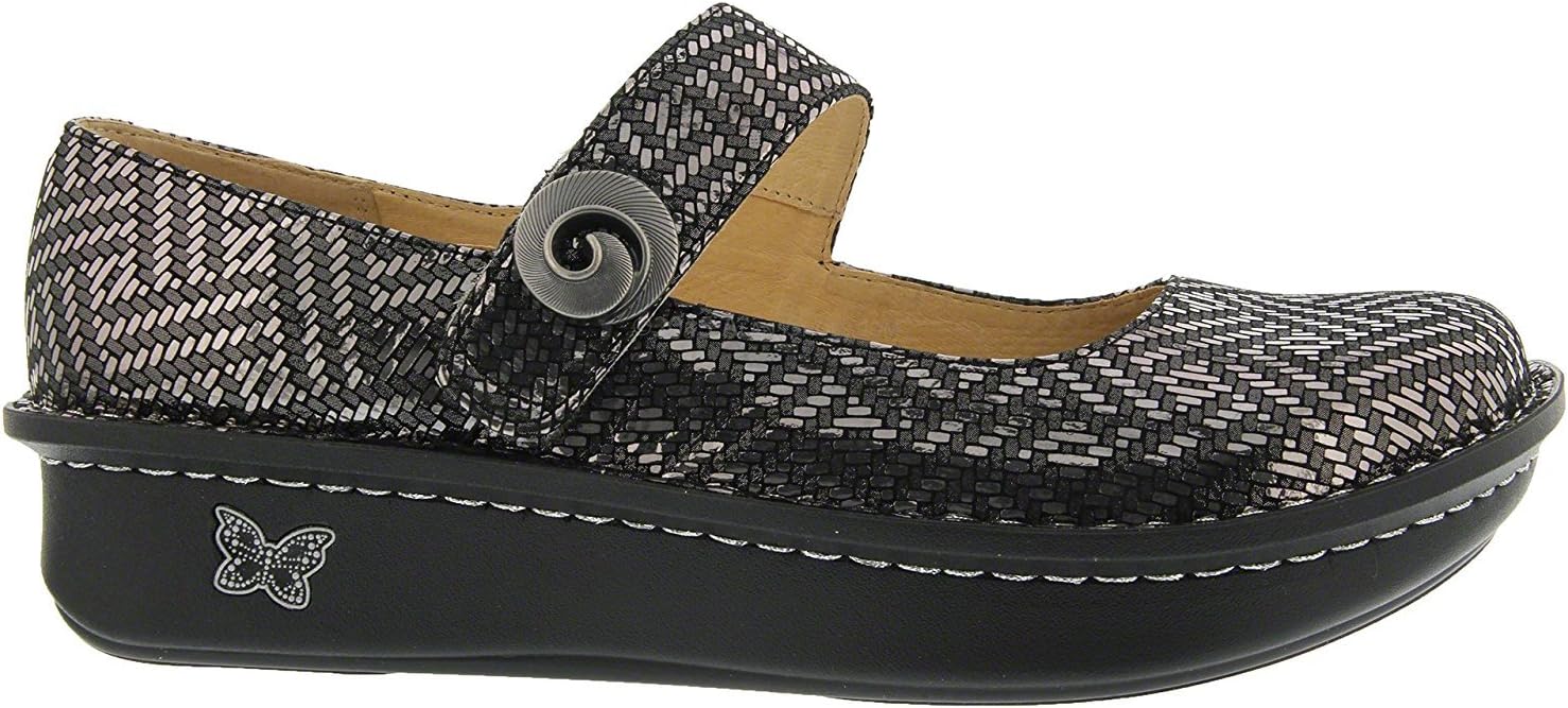 Alegria Women's Paloma Black Dazzler Mary Jane (PAL-530) Size: Euro 37 US 7-7.5, Width: Wide
