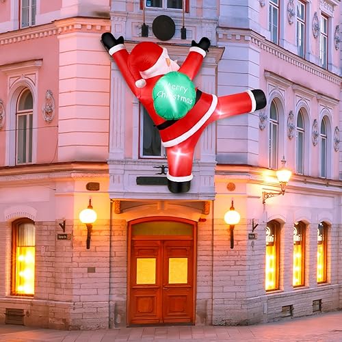 Miniatura 6 de Papá Noel inflable de Navidad de 5.9 pies, grande, decoración de patio de Navidad con luces LED, decoraciones de Navidad para decoración de patio