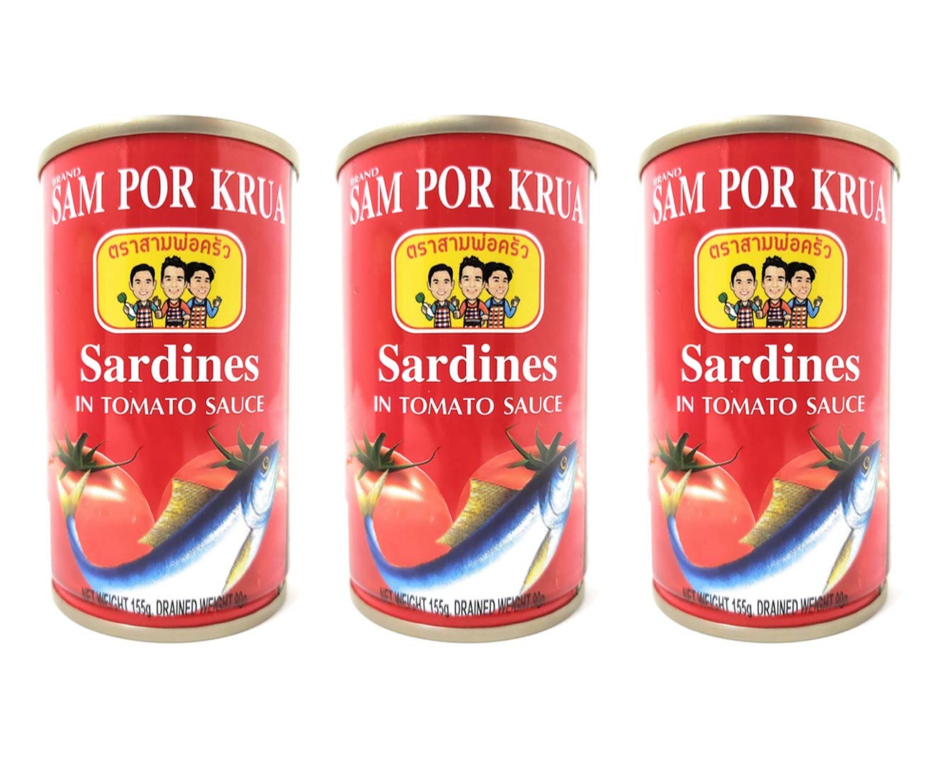 Buy Sam Por Krua Sardines in Tomato Sauce (3 Pack, Total of 465g