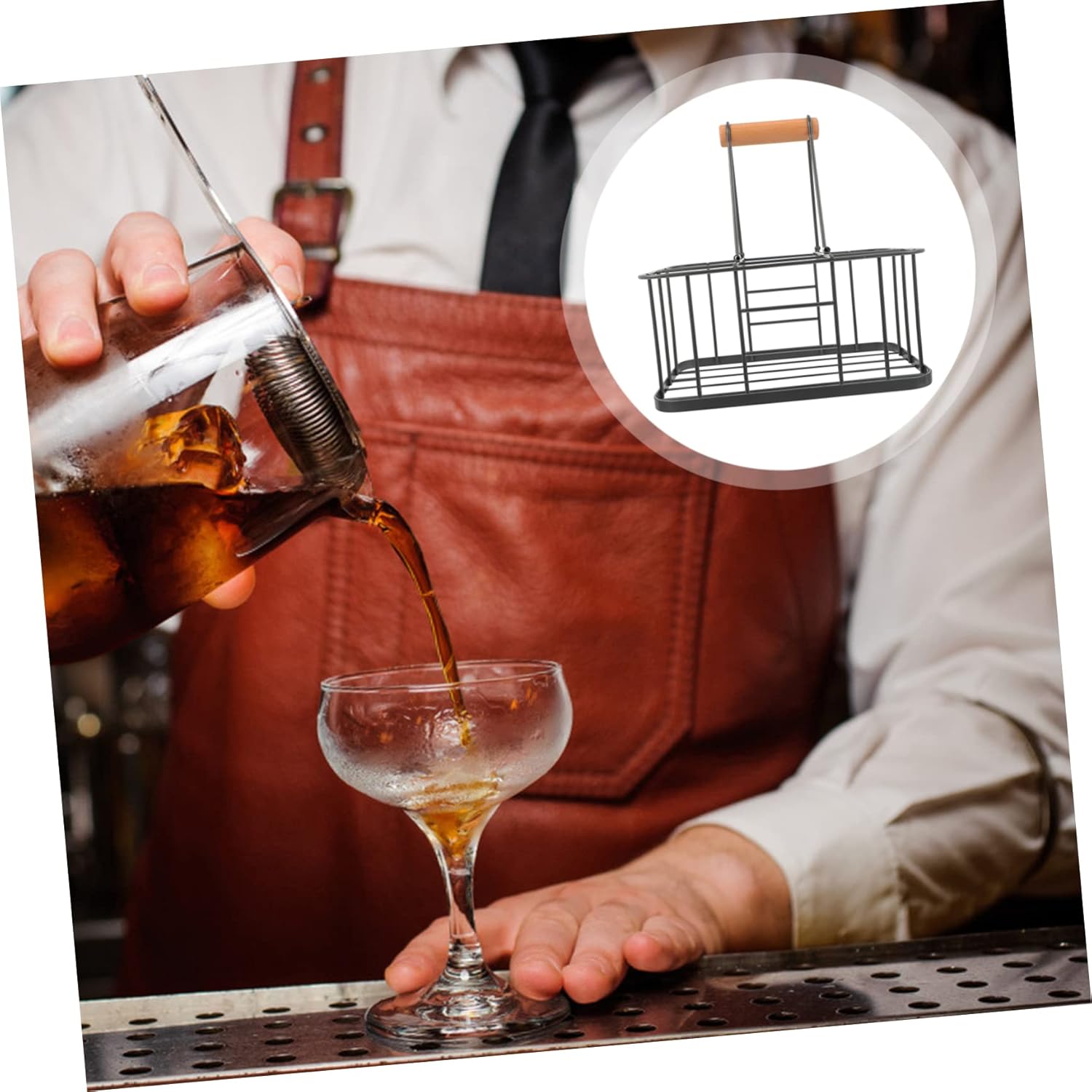 1 PC Hand Held Creative Wine Rack Storage Holder for Red Wine Bottles Seasoning Containers Easy Use Stylish Design for Home Bars Ktv Decor Holds Up to Bottles