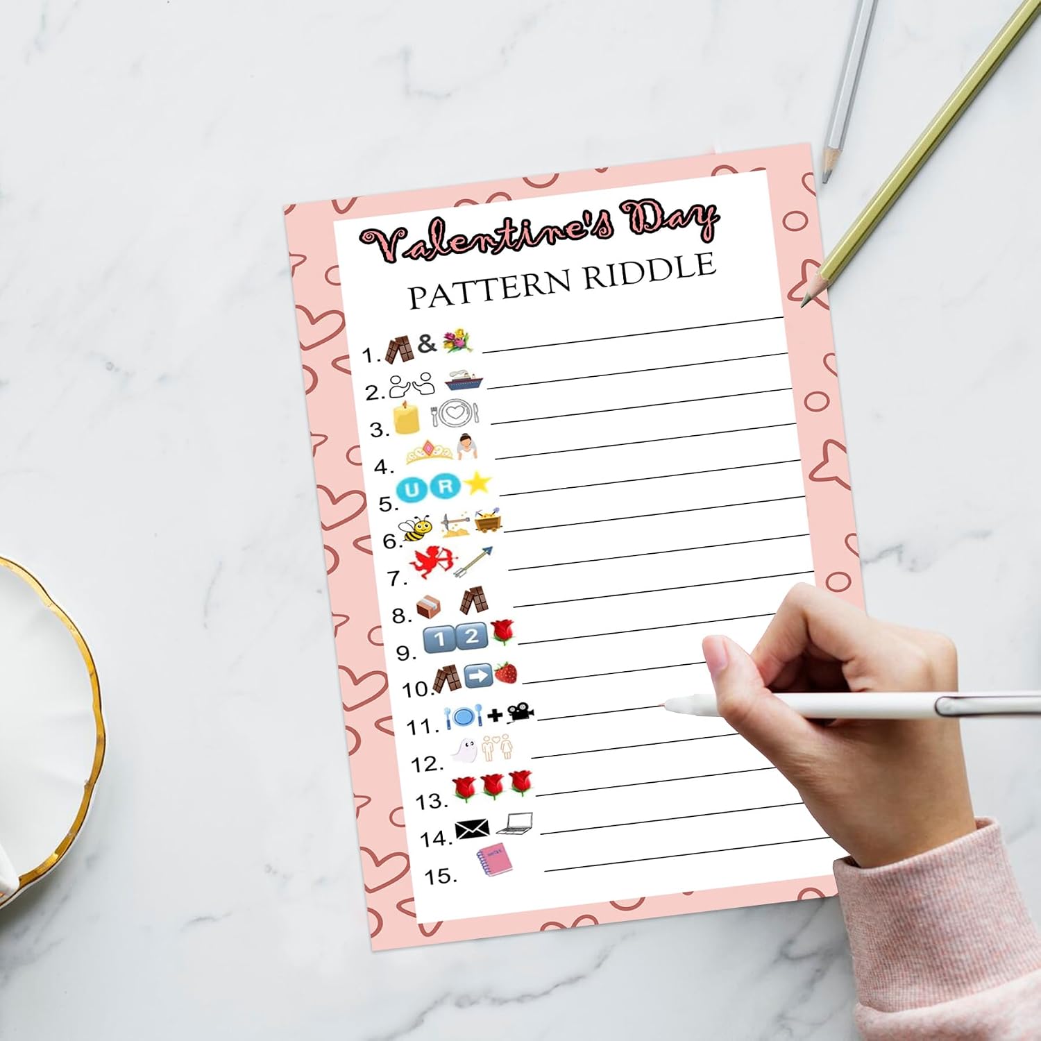 25 Player Valentine's Party Games, Picture Guessing, Word Search & Scramble image 3