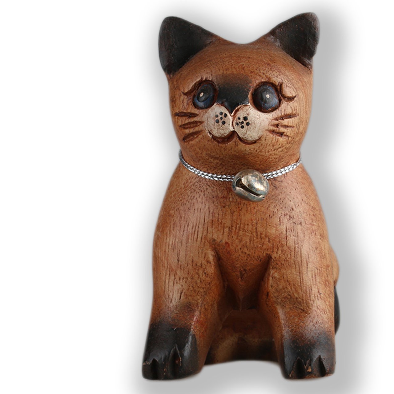 ART-CRAFT HTKA008 Holzkatze in verspielter Pose bemalt 10 cm