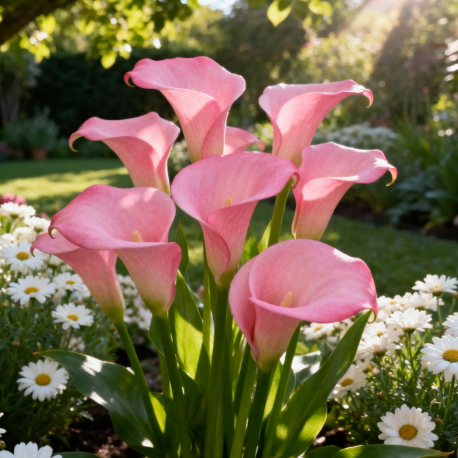 Perennial Calla Lily Bulbs, Easy to Maintain & Easily Pollinated - Grow in Beds, Borders & Patio Pots, Excellent Display-4 Bulbs-J — image 1