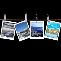 Vista 6 de BronaGrand 100pcs Mini Clear Plastic Utility Paper Clip, Clothespins Clip, Clothes Line Clips,Photo Clips