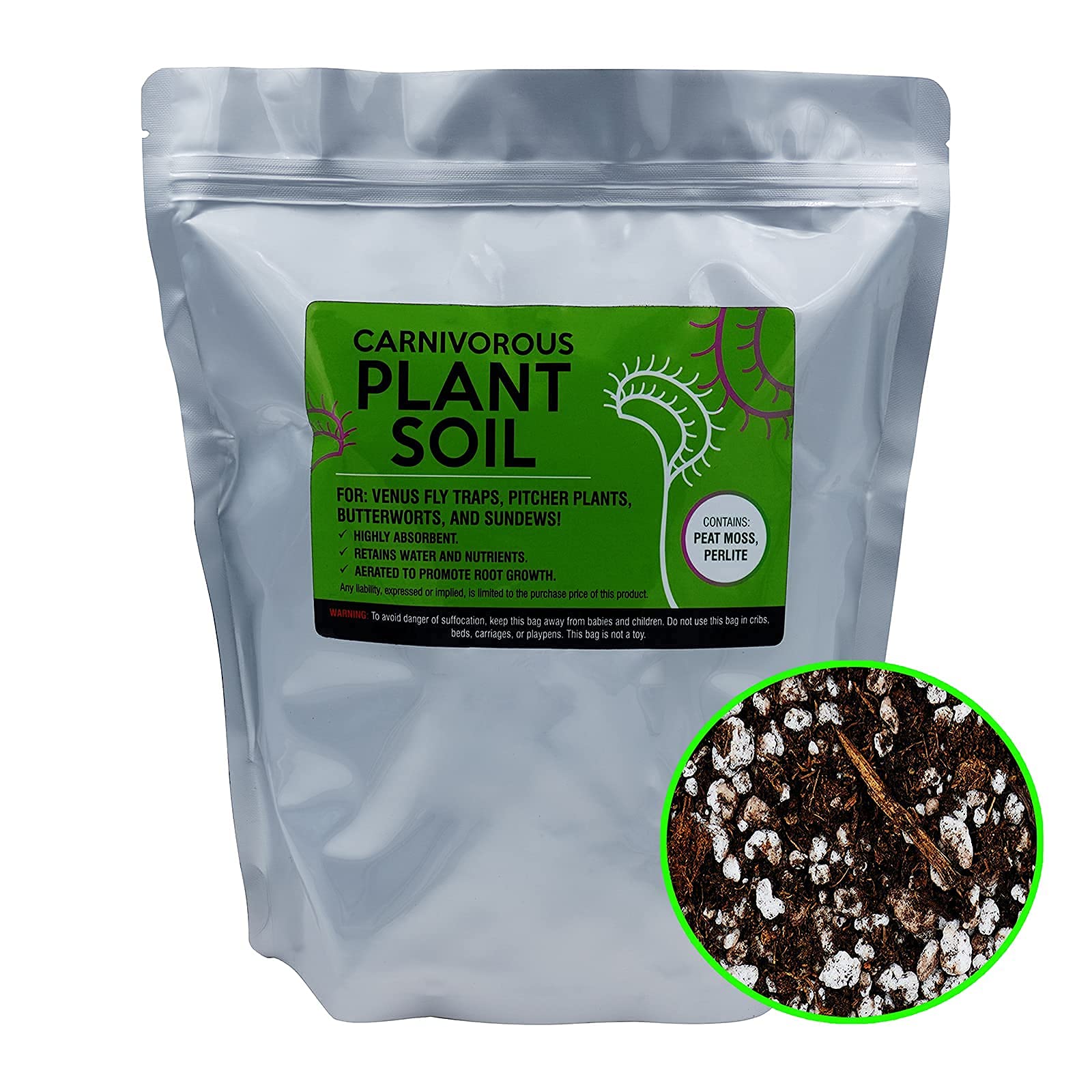Buy 4 Quarts Carnivorous Plant Soil HandMixed Durable Bag Sphagnum