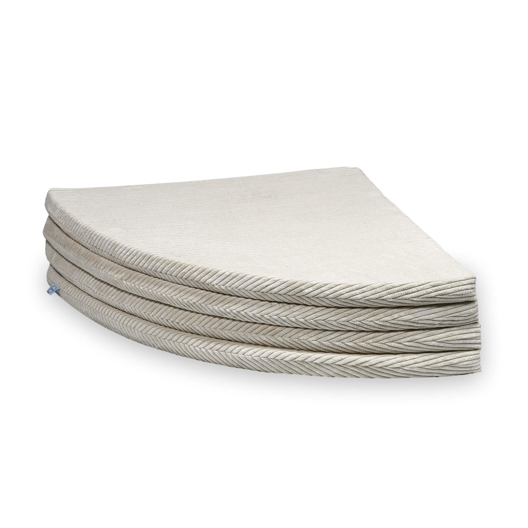 Mimii Baby Spielmatte 160 cm Rund Faltbar cord beige - Große Krabbelmatte aus Schaumstoff - Bodenmatte Kinderzimmer - Spielteppich Baby - Sicher & Waschbar
