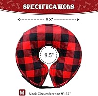 Vista 4 de Collar inflable de Navidad para perro después de la cirugía, collar protector de recuperación para perros y gatos, cono suave para mascotas, collar