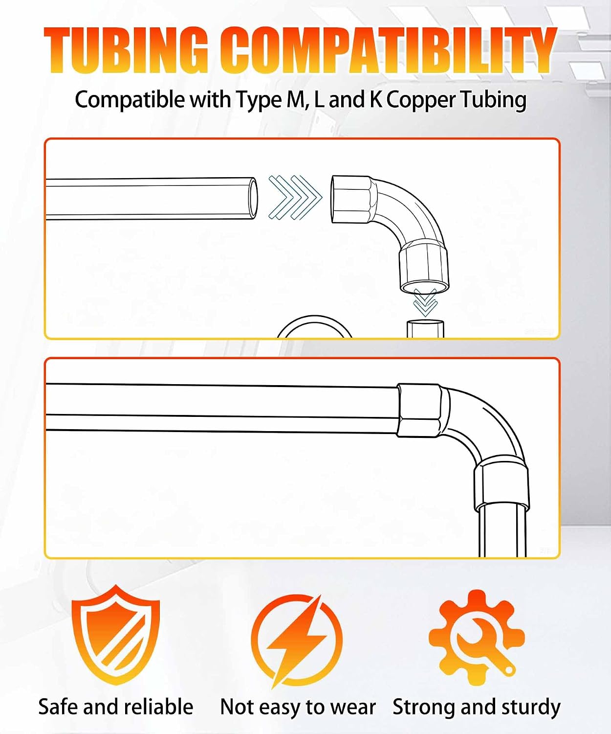 10 Pack 5/8" Copper Fittings C X C Long Radius 90-Degree Elbow | Fits for Heating, Ventilation and Air Conditioning Systems Residential and Commercial Pipe Tubing
