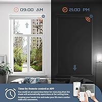 Vista 2 de Persianas opacas motorizadas de ancho personalizado (21-112 pulgadas) con cenefa Bluetooth APPControl compatible con Alexa, Google, Siri