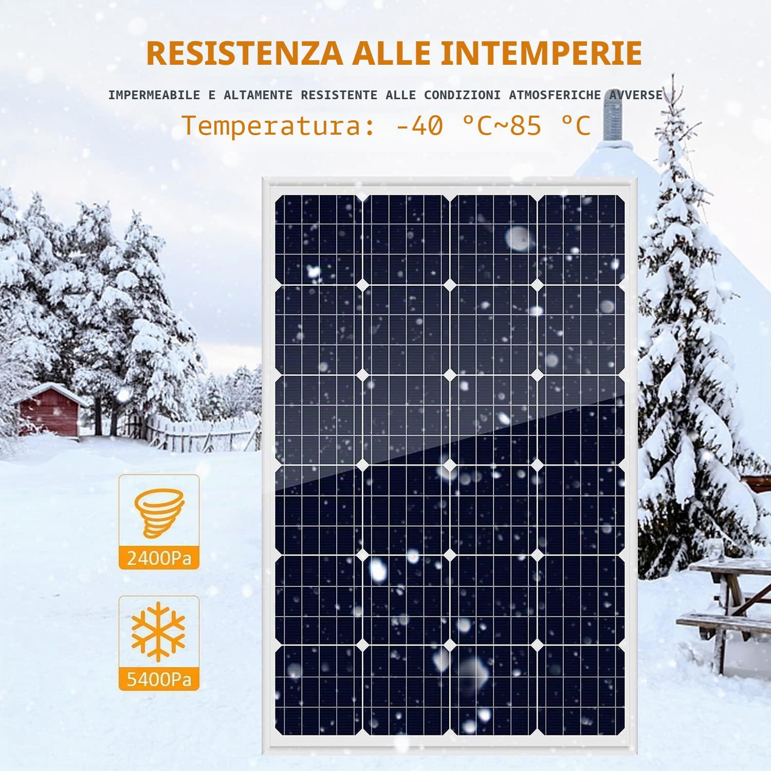 Kit completo di pannello solare da 1,92 kWh per sistema solare off-grid per camper | 2 batterie LiFePO4 al litio da 100 Ah | 4 pannelli solari mono rigidi da 120 W | Inverter di potenza da 2000 W |