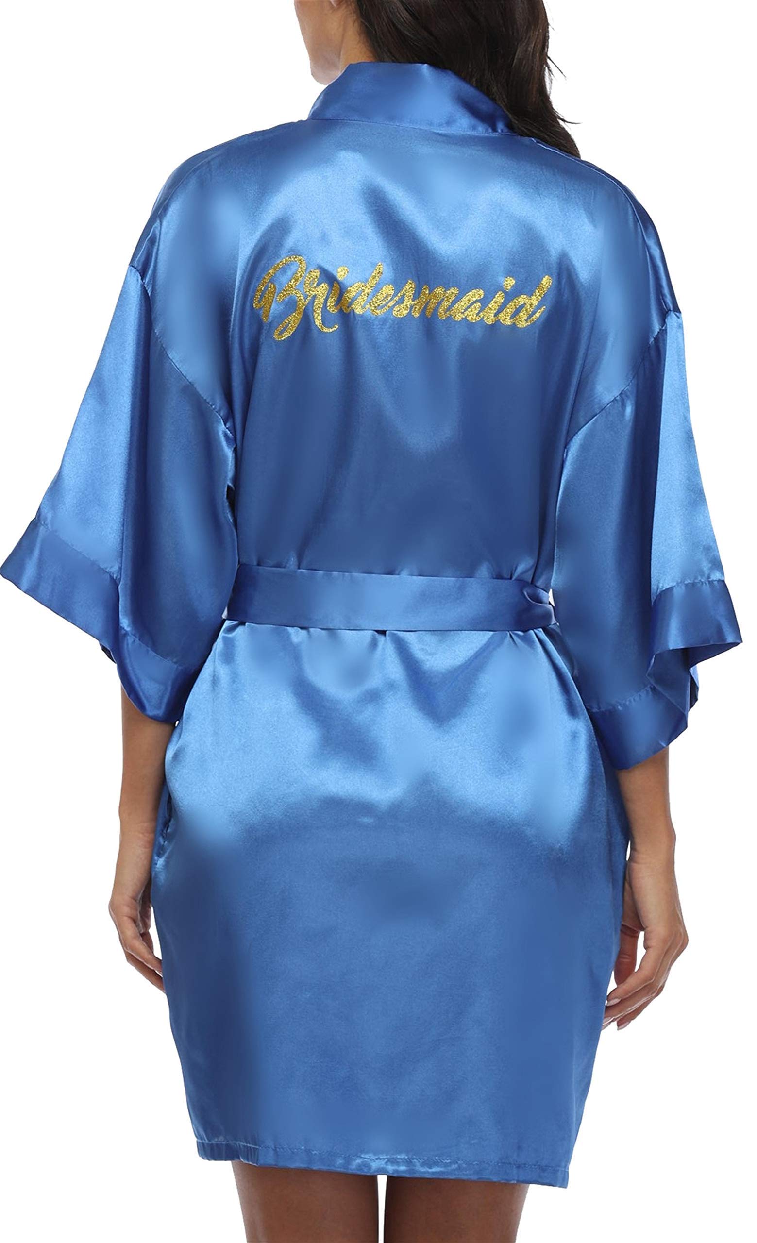 Giova Women Bridal Robe for Bride and Bridesmaid Getting Ready Wedding Party Bathrobe