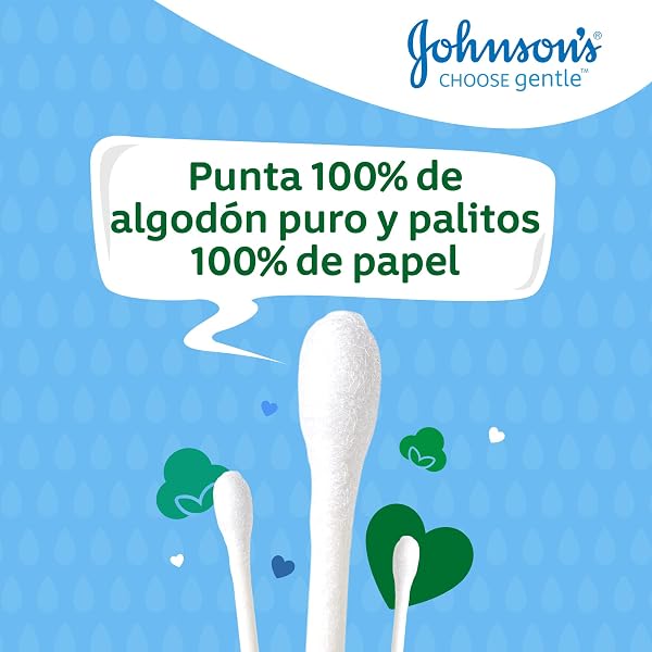 Johnson's Baby Johnson's Baby Buds for Babies, Kids and Adults (1 Box x 200 Pcs), Ear Buds with 100% Pure Cotton Tips and 100% Paper Sticks in use