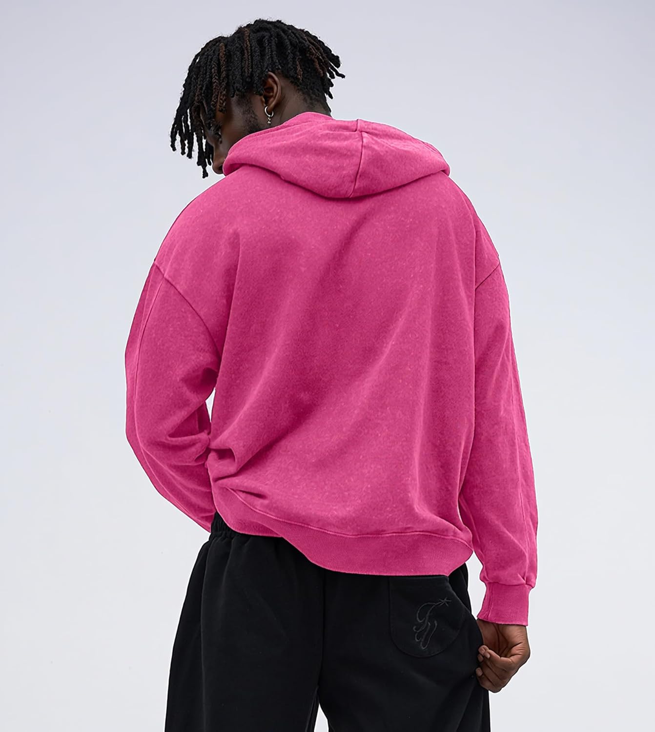 Men's Zip Up Hoodie, Vintage Graphic Long Sleeve Sweatshirt with Pockets Oversized Wash Old Jackets Unisex - Image 2