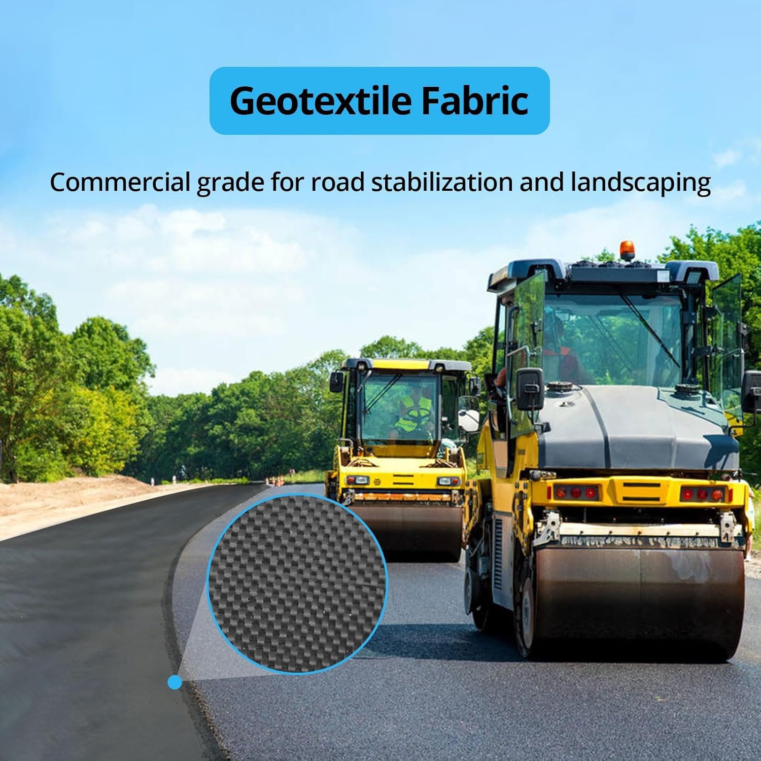 Driveway Fabric, 13x108 FT Heavy Duty Woven Weed Barrier, 5.8OZ Landscape Fabric, French Drain Fabrics for Gravel Stabilization, Landscaping & Erosion Control