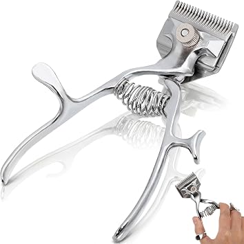 POPETPOP 3pcs Manual Hair Clippers and Set Vintage Operation Non-Electric Hairdressing Tool for Quick and Silent Hair Cutting