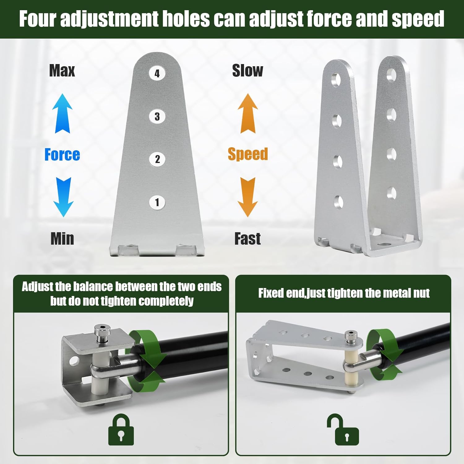 TB200B Hydraulic Heavy Duty Gate Closer for Outdoor Gate 50 to 140 Pounds in Weight, 40 to 64 Inches in Width Suitable for Farms, Pastures, Open Stadiums, Home Yards (Black)