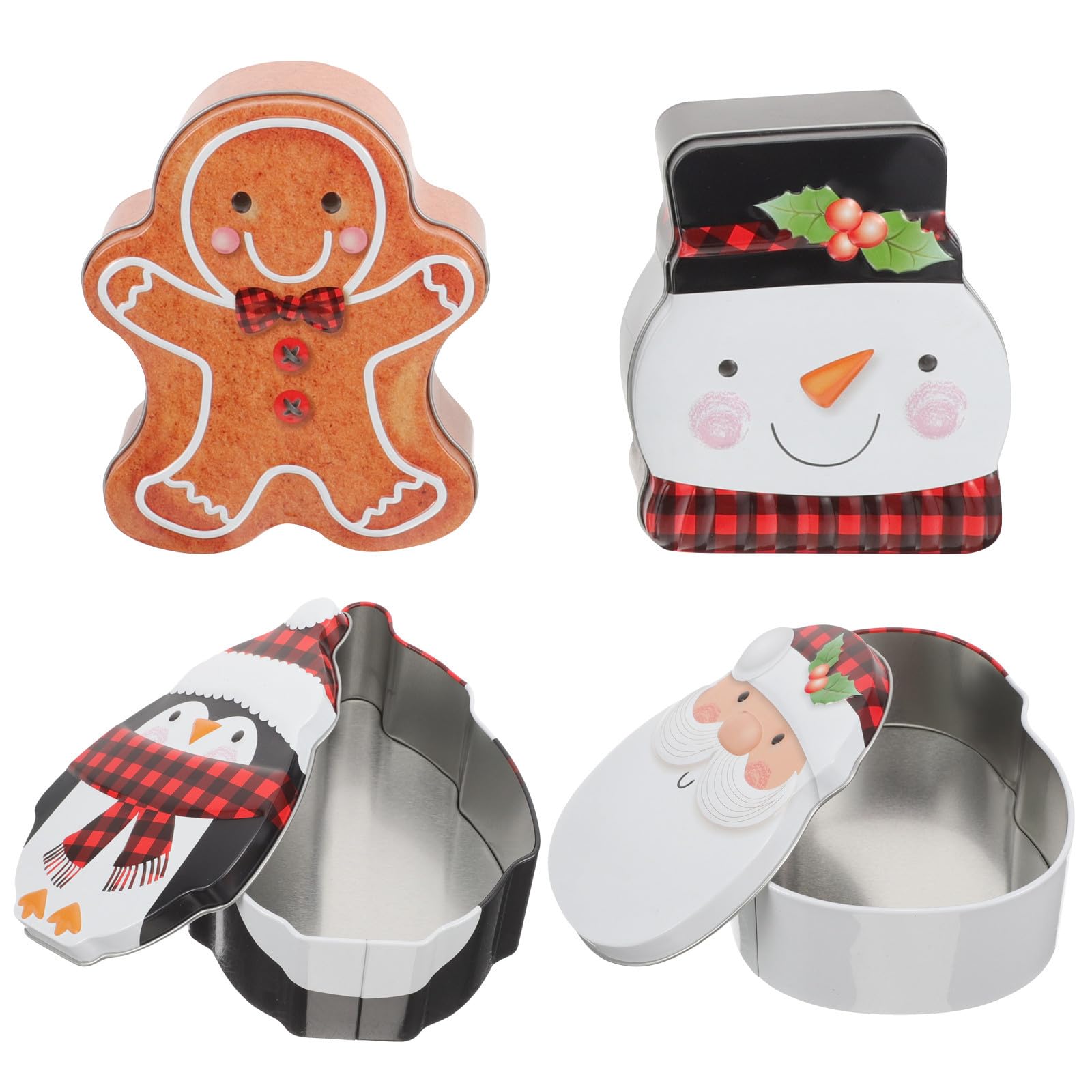 UPKOCH 12 Pièces Boîte Présent de Noël en Fer-blanc pour Bonbons et