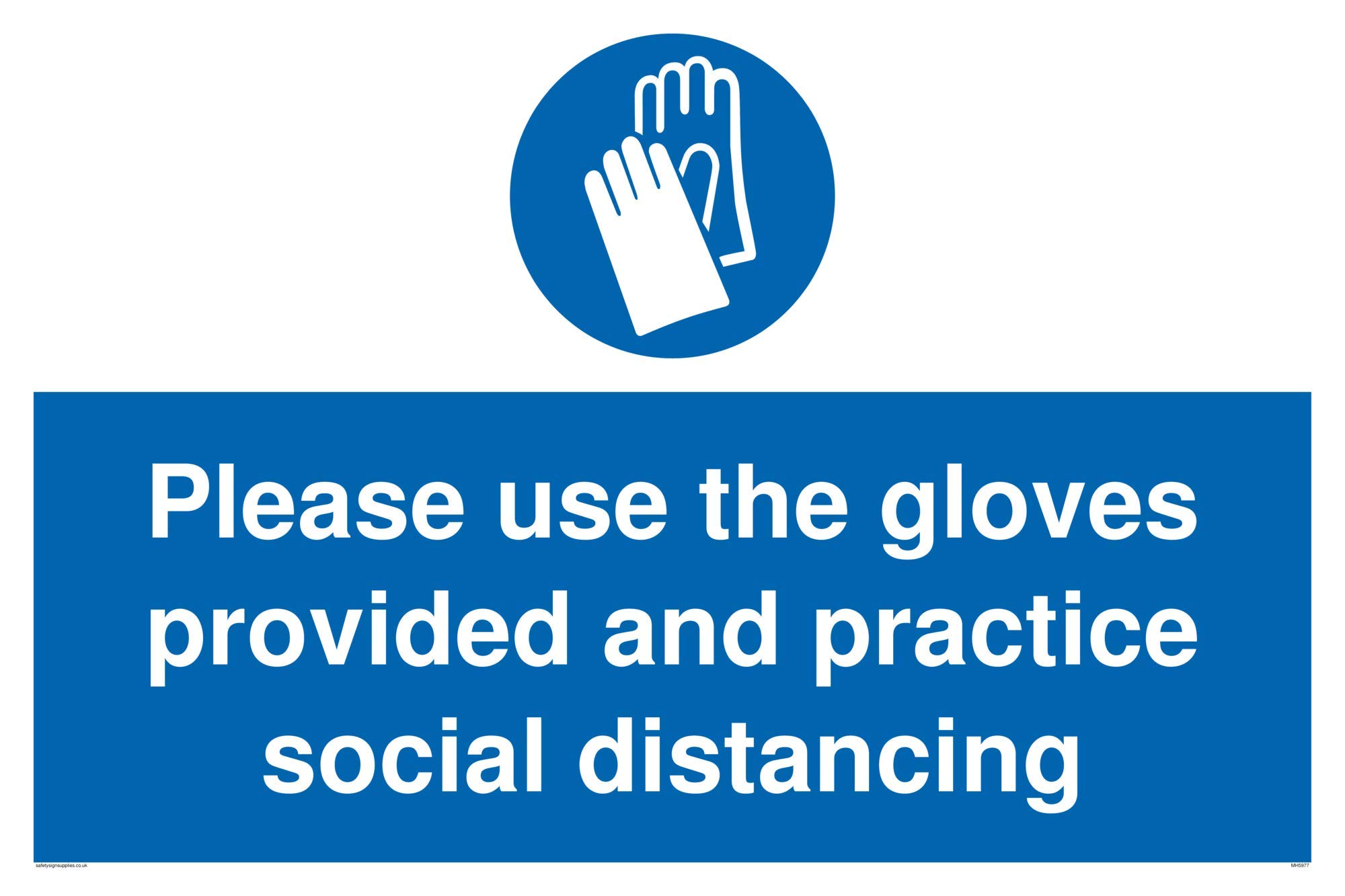 Viking Signs Please use the gloves provided and practice social distancing sign - Vinyl/Sticker