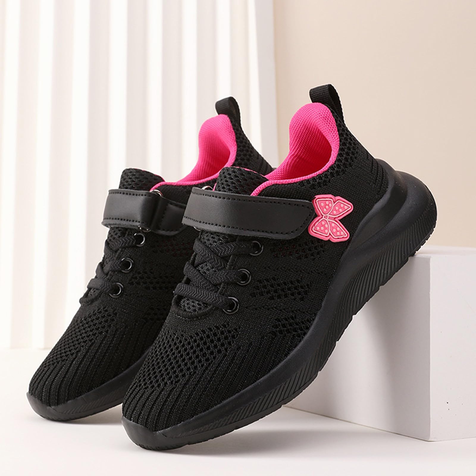 Moda para niñas Zapatos Casuales,Calzado Deportivo Suave Cierre fácil y práctico Transpirable al Calor Zapatillas de Correr Deportivas Suela Antideslizante Uso en Todo el año#Z