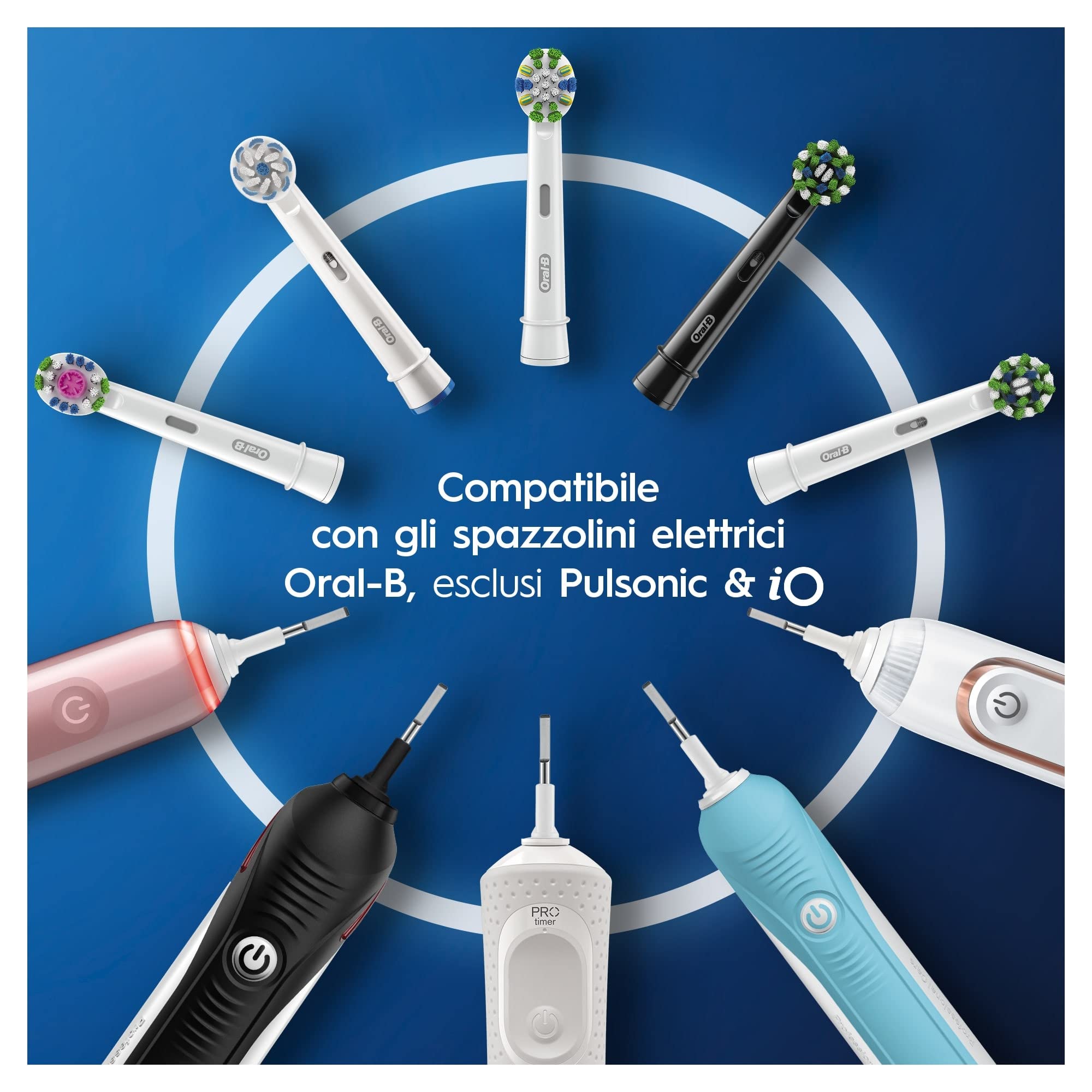 Oral-B Sensitive Clean Testine Spazzolino Elettrico, Confezione da 10 Testine di Ricambio, Pulisce Aree Sensibili e Infiammate, Rimuove Fino al 100% di Placca in Più
