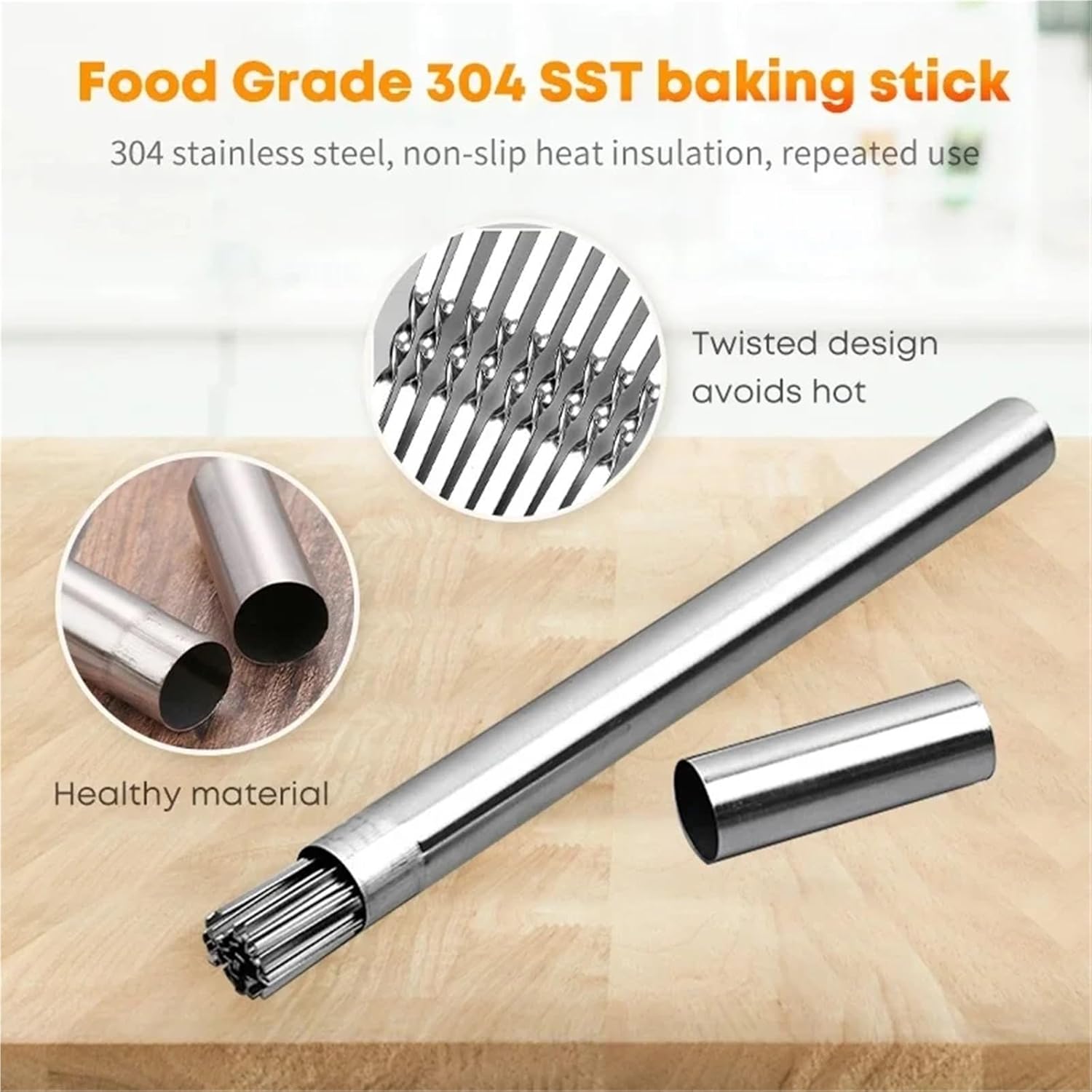 50pcs Kabob Skewers for Grilling Storage Tube Stainless Steel Barbecue Skewer BBQ Needle Sticks Metal Flat Forks for Kitchen Camping Gadgets