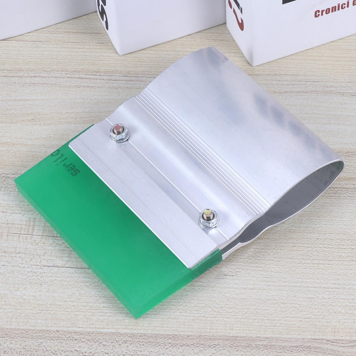 Rubber Squeegee Printing Tool for Hand and Machine Use, Silver