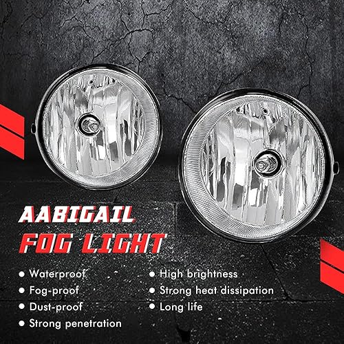 Miniatura 2 de Lámparas antiniebla de conducción de repuesto para Toyota Tacoma 2005-2011, Toyota Tundra 2007-2012, Toyota Solara 2004-2006 con bombillas halógenas