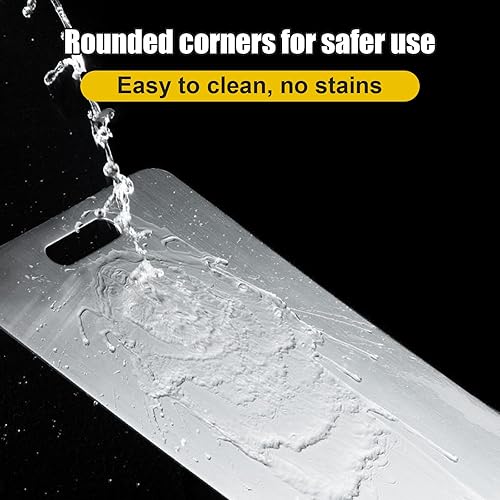 Miniatura 6 de Tabla de cortar de titanio, tablas de cortar de acero para cocina, tabla de cortar de acero inoxidable 316, grande de doble cara higiene de grado