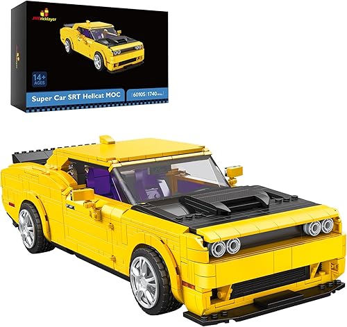 JMBricklayer SRT Muscle Cars Building Block 60105, a escala 112, kits de autos coleccionables para adultos, juegos de construcción de autos