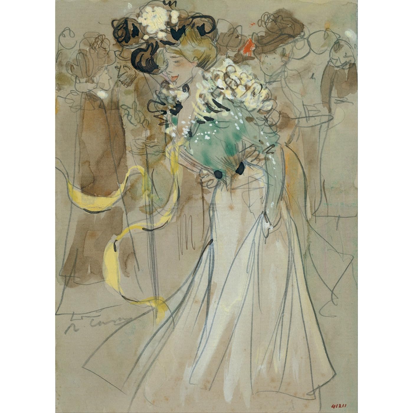 Impression giclée Ramon Casas tableau Célébrations à Toulon 61x45.7 - 2