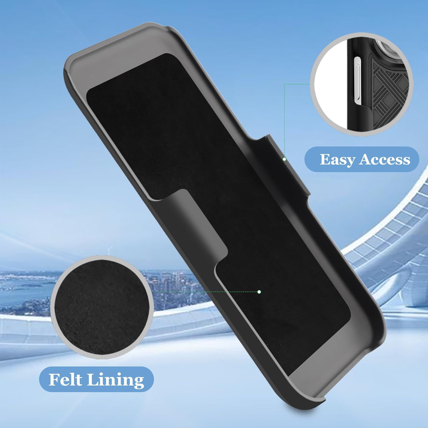 Fingic for iPhone 17 Pro Case,iPhone 17 Pro Belt Clip Holster Cases Slim Combo Shell with Kickstand Swivel Holster Rugged Shockproof Antiscratch Full Body Protective Case for Men Boys,6.3",2025,Black - Image 3