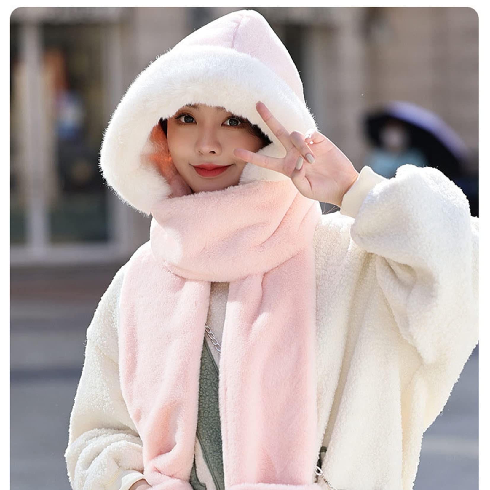 あちゃちゅむ ムチャチャ ラビットファー マフラー ムチャチャ ラビットファーマフラー うさぎ刺繍／あちゃちゅむ