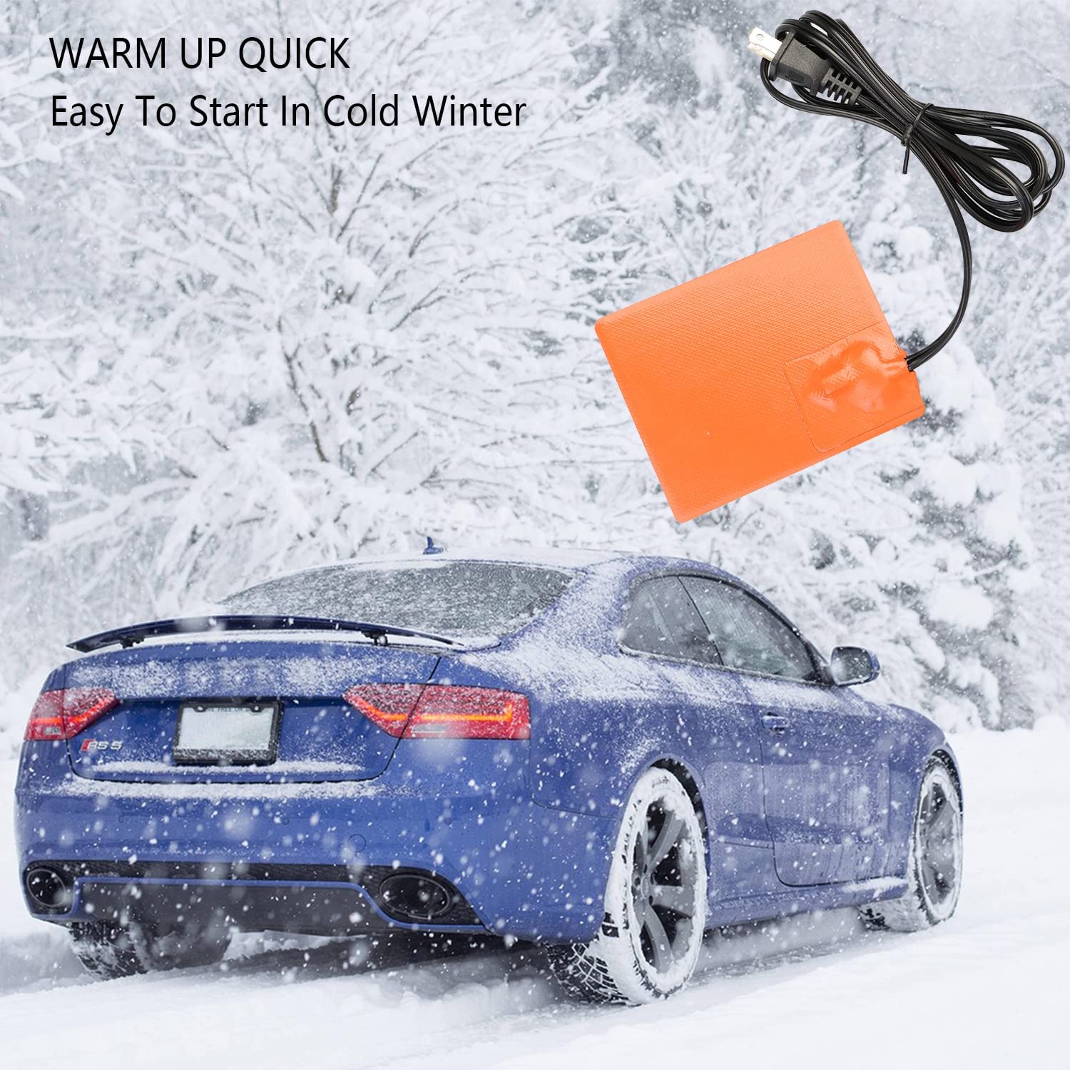 Amazon.com: Silicone Oil Pan Heater Pad 4x5, Self-Adhesive Engine Block  Heater Pad- 150W 120V, Transmission Fluid Reservoir and Hydraulic Fluid  Heater Pad with Thermal Protector 68 Long Power Cord : Automotive